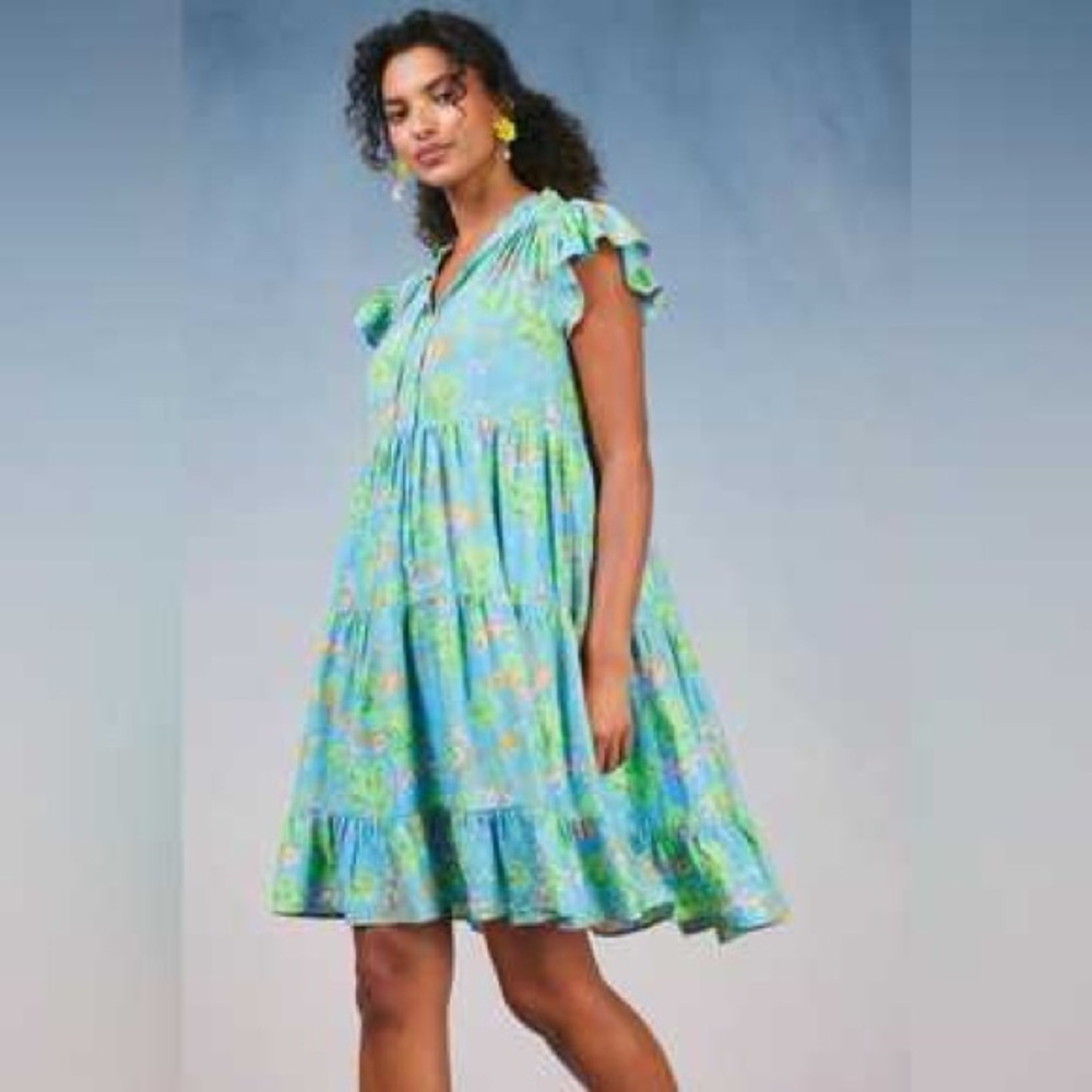 Current Air Tired Floral Mini Dress wedding back to school boho